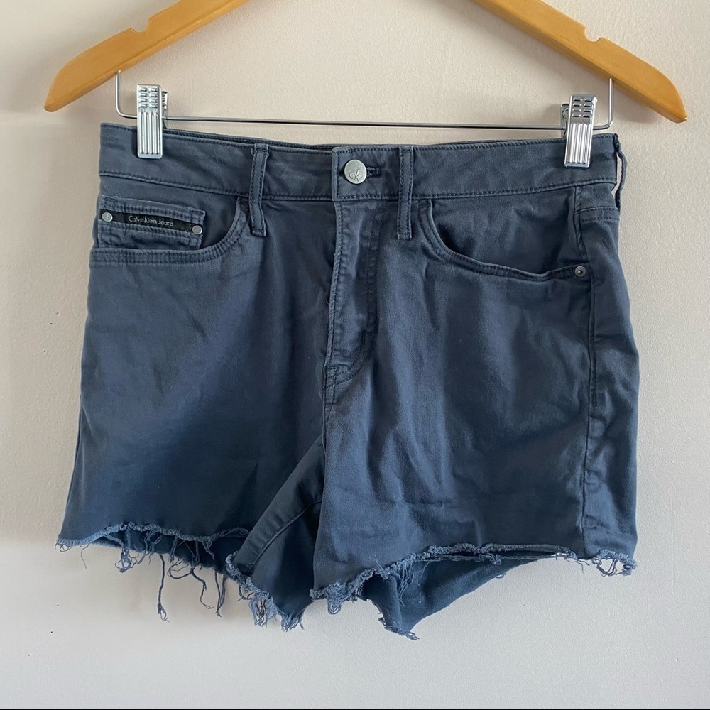 Calvin Klein Gray Cutoff Denim Shorts | Size 26